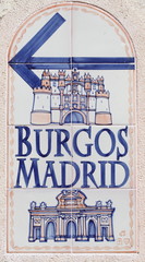 Fototapeta premium ceramic street sign in Spain