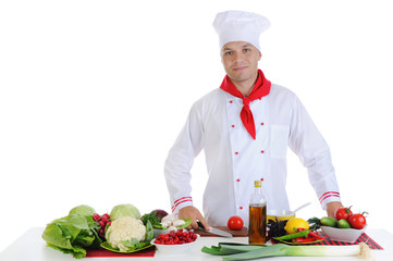 Chef at restaurant