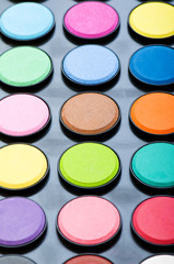 Art concept with painters palette and paint brush