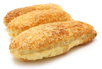 White roll strewed by sugar