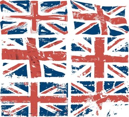 Naklejka premium United Kingdom vector flags