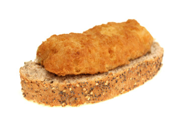 Fish Fillet on Brown Bread