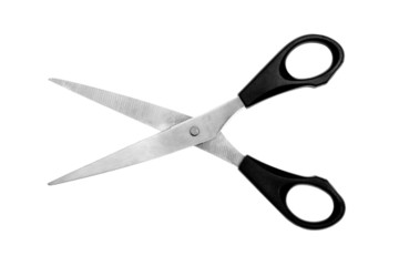 Black handled scissors