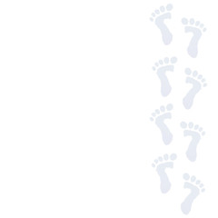 Blue baby feet print