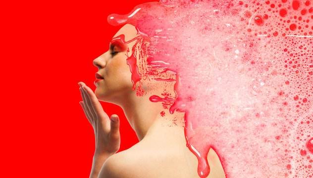 Woman bubbles