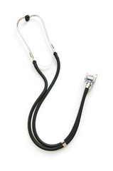 Medical stethoscope isolated on the white background