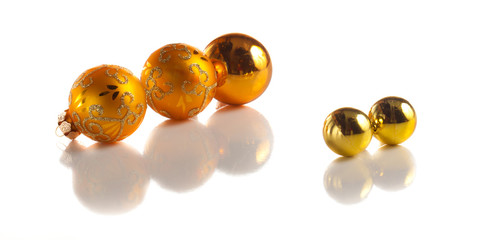 Christmas balls isolated