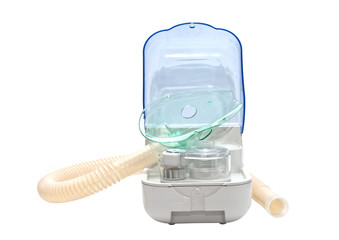 Ultrasonic inhaler isolated on white background.