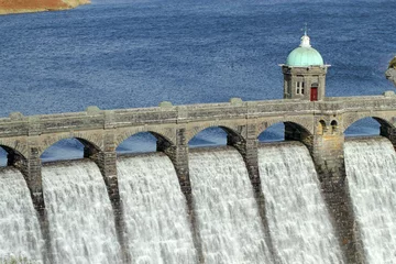 Cercles muraux Barrage Craig Goch reservoir dam close up, Elan Valley, Wales.