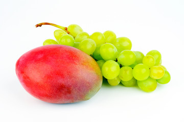 Mango and green grapes