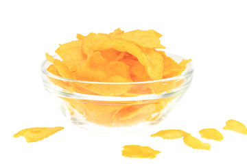Fototapeta na wymiar potato paprika chips isolated on a white background