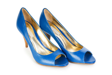 Woman shoes isolated on the white background