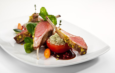 Lamb Chops and Vegetables