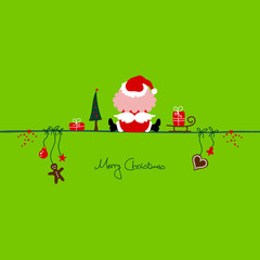 Christmas Angel Santa´s Hat & Symbols Green