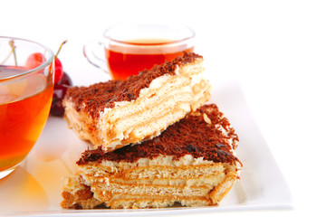 cakes, cherry, and tea