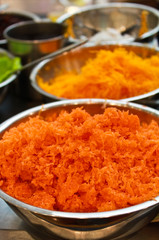 Components of the dessert.