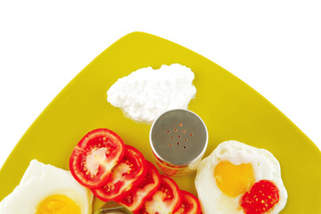 fried egg and cottage cheese