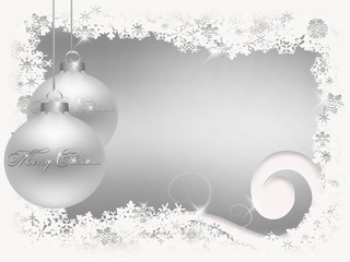 White  Silver Christmas background
