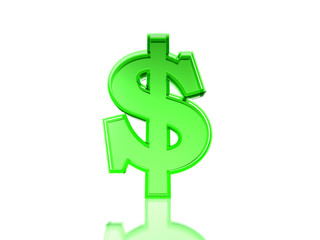 Green dollar sign $