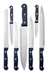 Set of kitchen knives