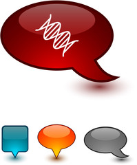 DNA speech comic icons.