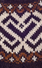 Close Up of Brown Knit Pattern