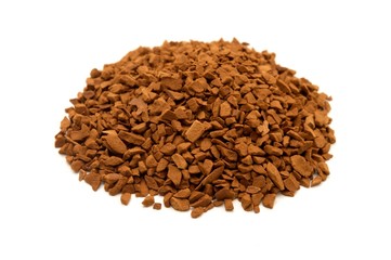 Instant coffee on a white background