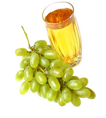 glass with grapes juice