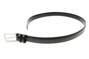 Leather belt isolated on the white background