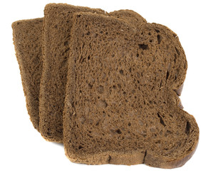 Slices of black ray grain Bread