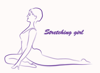 girl doing stretching exercise