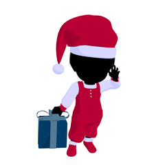 Little Santa Girl Illustration