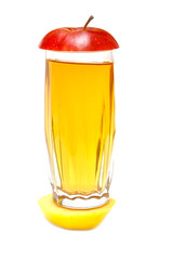 apple juice and lobule fresh apple