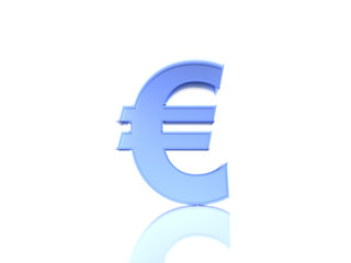 The Euro sign € in blue