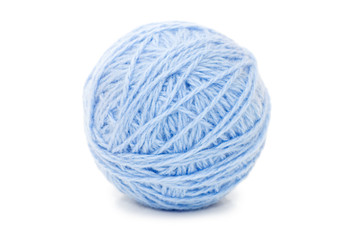 ball of threads isolated on white background