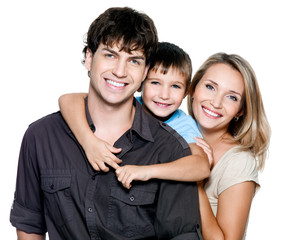 Happy young family