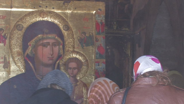 Icon and pilgrims