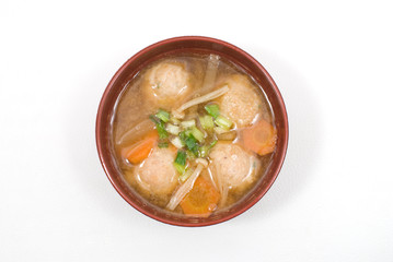 鶏のつくね汁・味噌仕立て