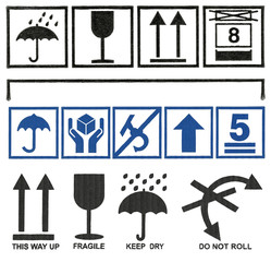 Set Cardboard  box symbols