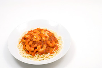 エビのトマトソーススパゲティ