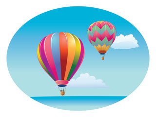 Naklejka premium hot air balloons