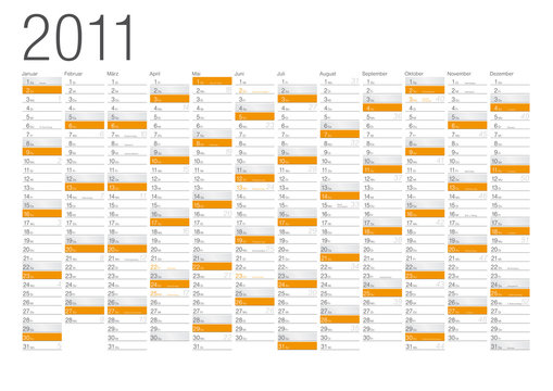 Kalender 2011 orange