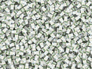 Wealth. Background from packs of euro