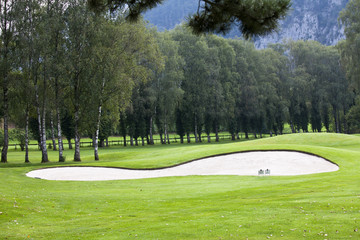 Bunker auf einen Golfplatz
