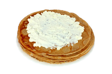 Salted pancake with cheese