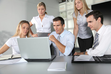 Group of business people meeting in the office