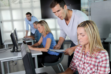Group of people working in the office