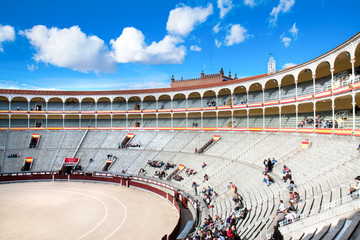 Flagrant colours of the bullring at the Ventas