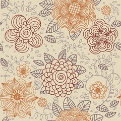 Light floral vintage seamless pattern for retro wallpapers
