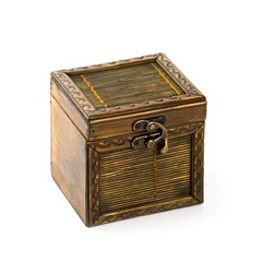 vintage wooden casket